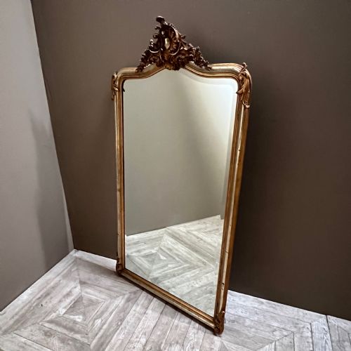 Large Silver Gilt French Mirror