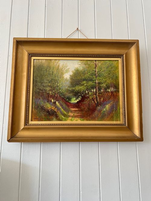 Woodland Path, Near Sevenoaks Kent Oil on Board