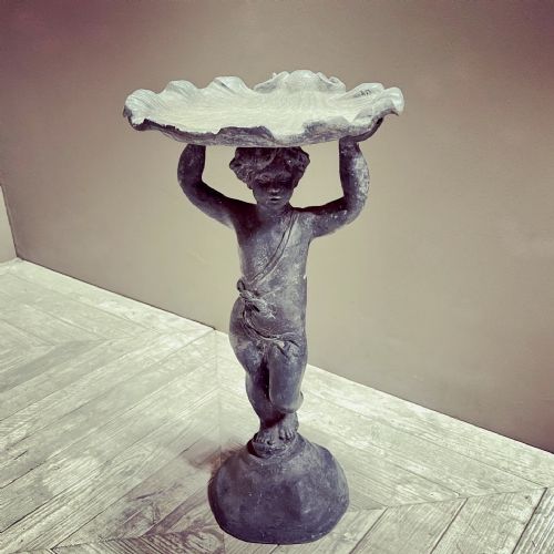 Vintage Cherub Lead Bird Bath