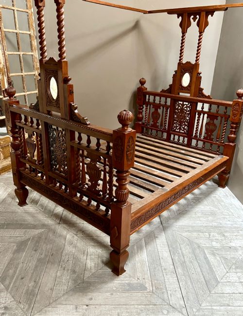 Grand Colonial Teak Tester Bed