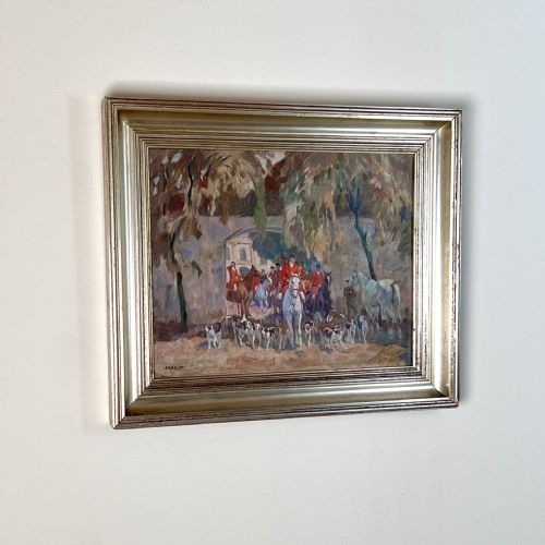 fig 1. The Meet Oil Painting By Georg Lebrecht (1875 - 1945)