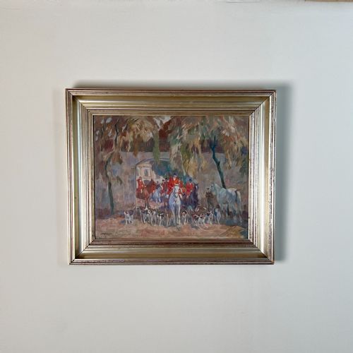 fig 2. The Meet Oil Painting By Georg Lebrecht (1875 - 1945)