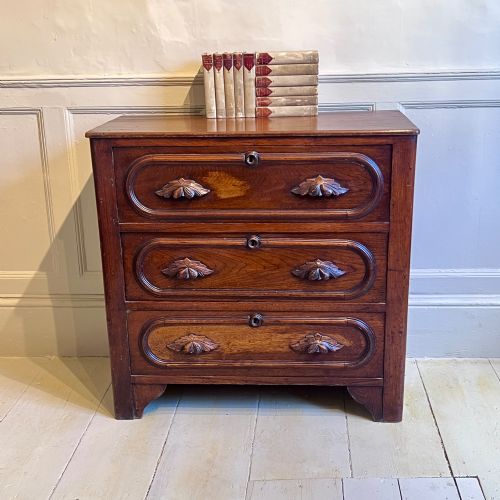American Oak Three-drawer Chest, C.1880–90