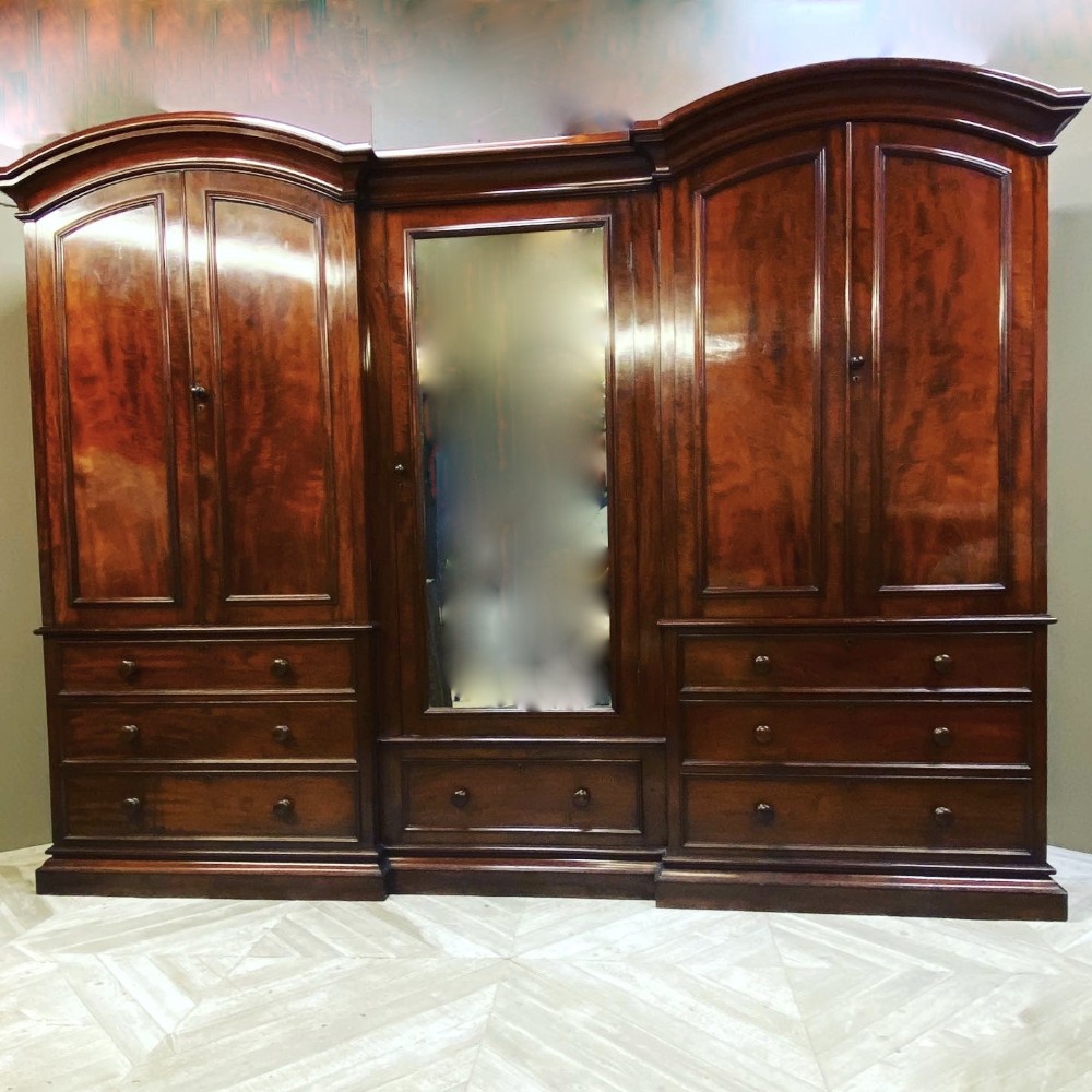 A Large Victorian Mahogany Wardrobe by Lamb of Manchester
