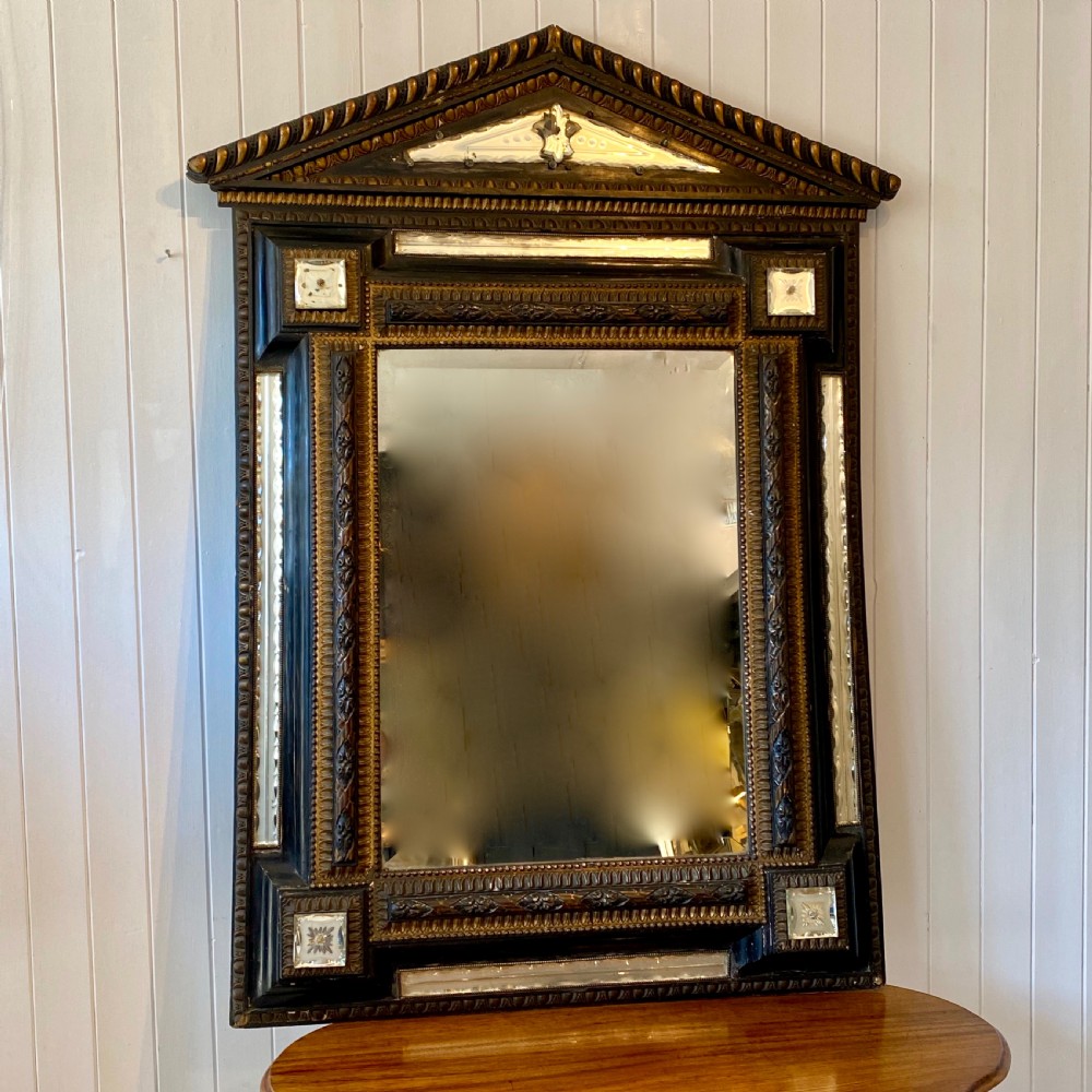 A Mid C19th French Ebonised & Gilt Murano Mirror View III
