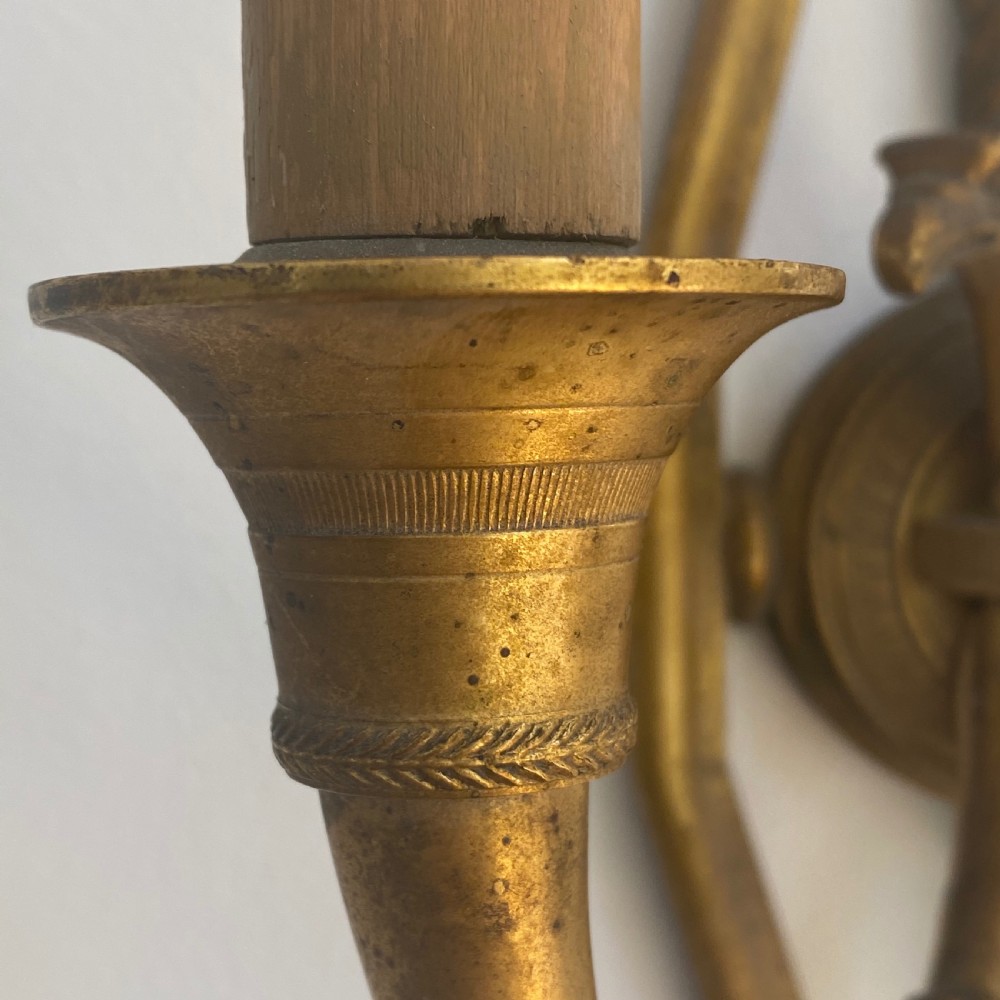 Pair Of C19th French Gilt Bronze Wall Sconces View II