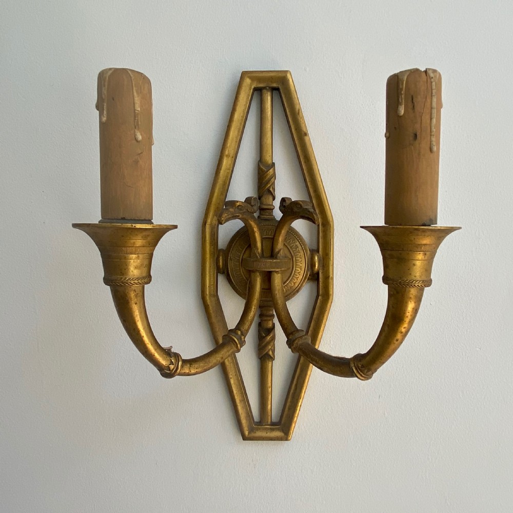 Pair Of C19th French Gilt Bronze Wall Sconces View IV