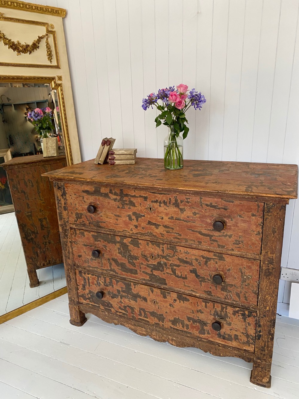 A Continental Dryscraped C19th Chest Of Drawers View IX