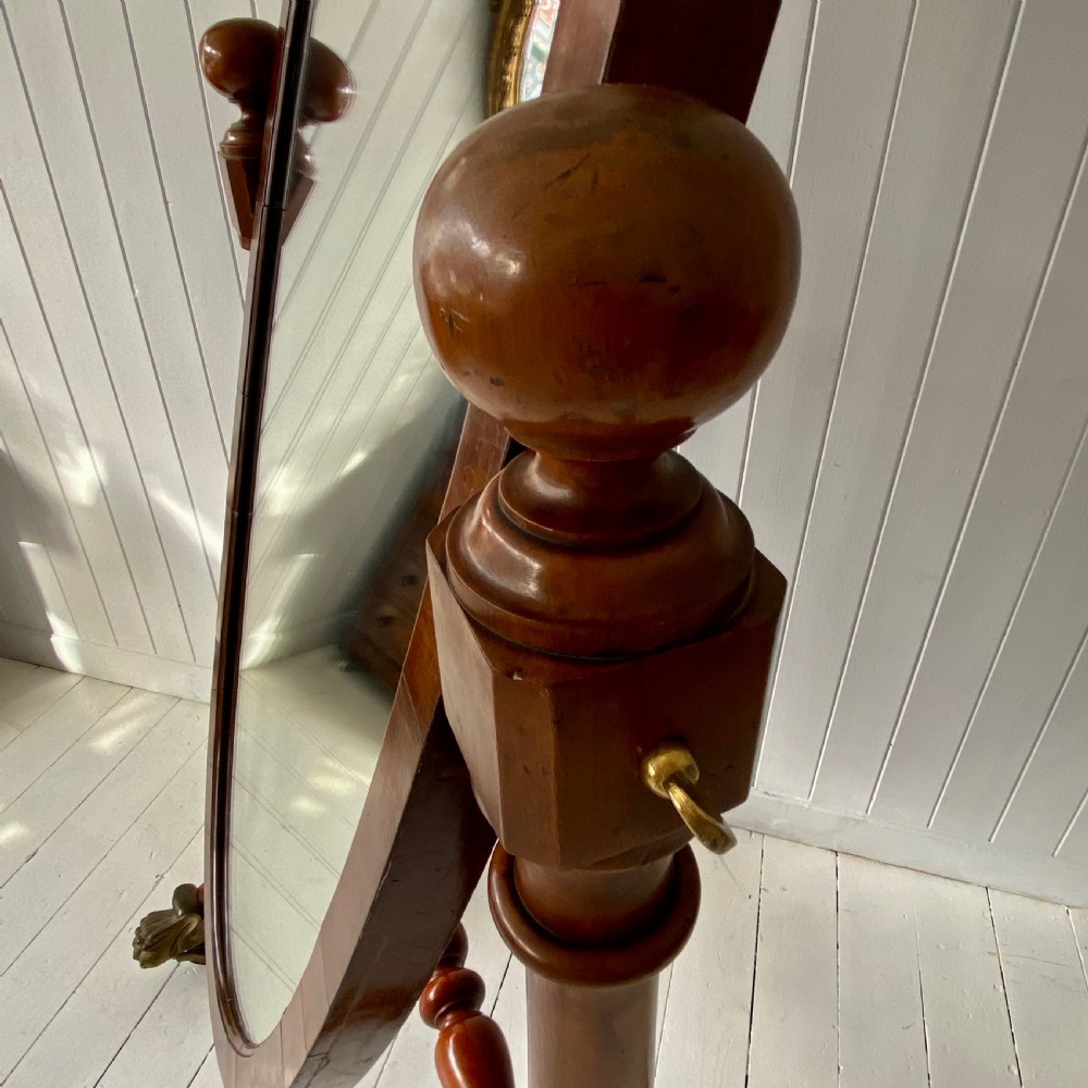 A William IVth Mahogany Cheval Mirror View III