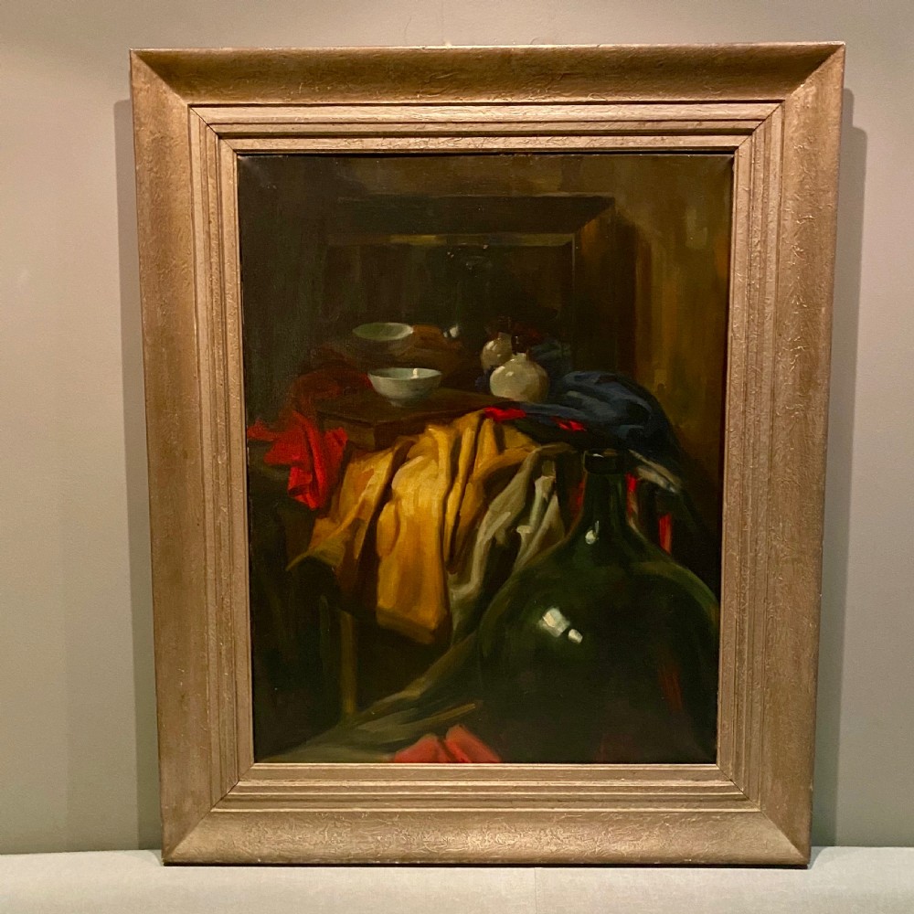 Large Framed Still Life Oil Painting
