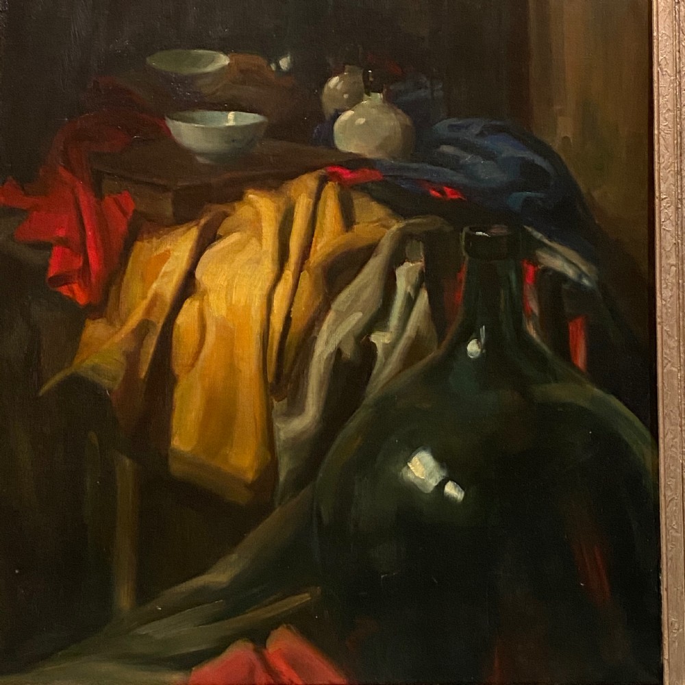 Large Framed Still Life Oil Painting View III