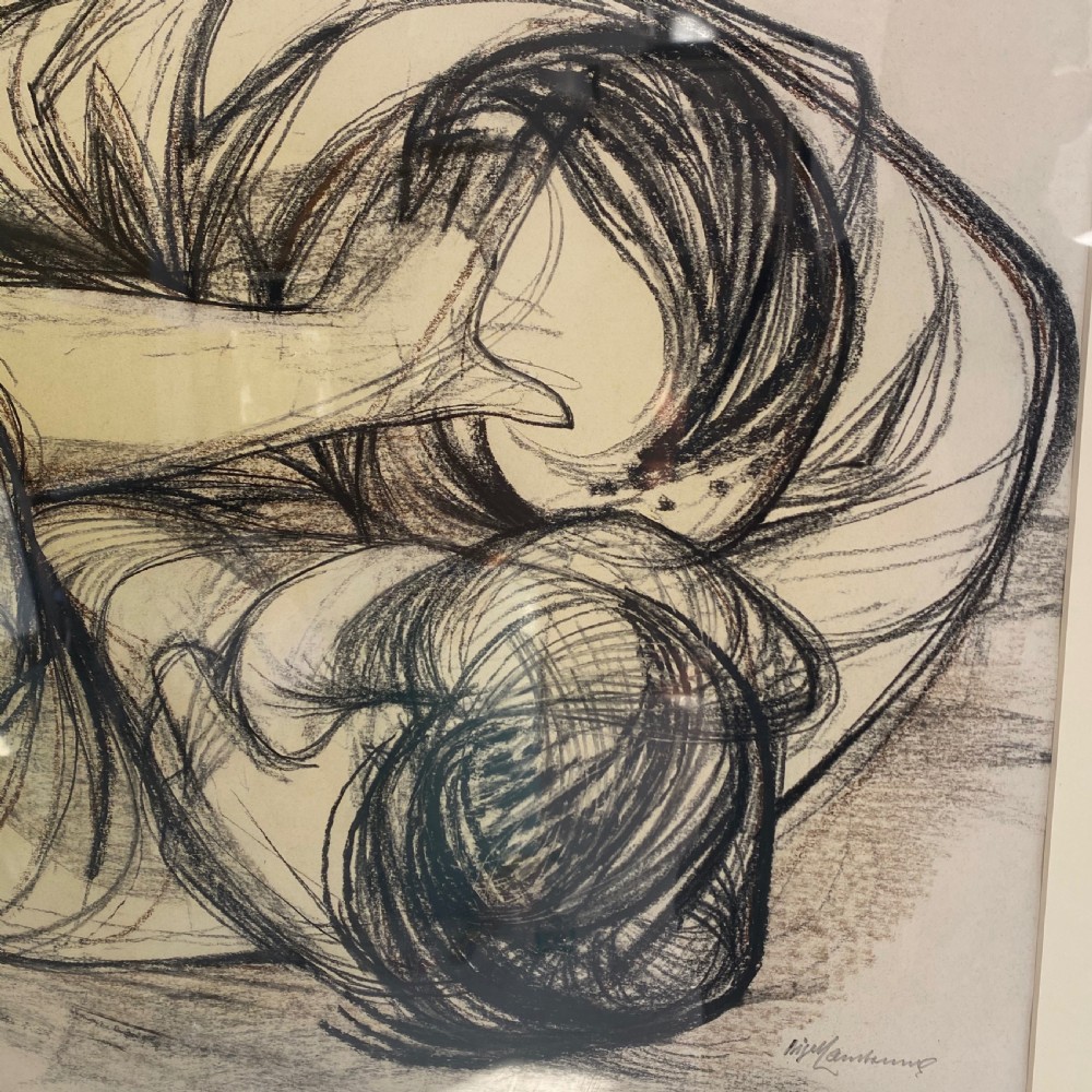 Park Lovers Pastel Drawing by Nigel Lambourne View IV