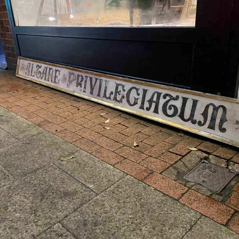 Large Vintage Hand Painted Sign 