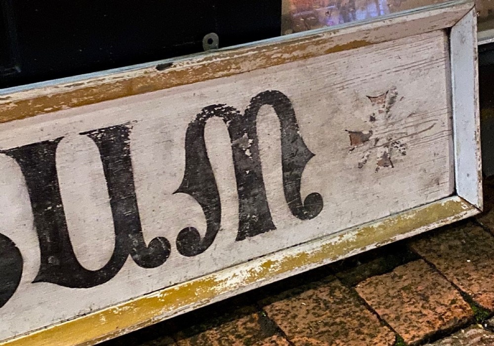 Large Vintage Hand Painted Sign 