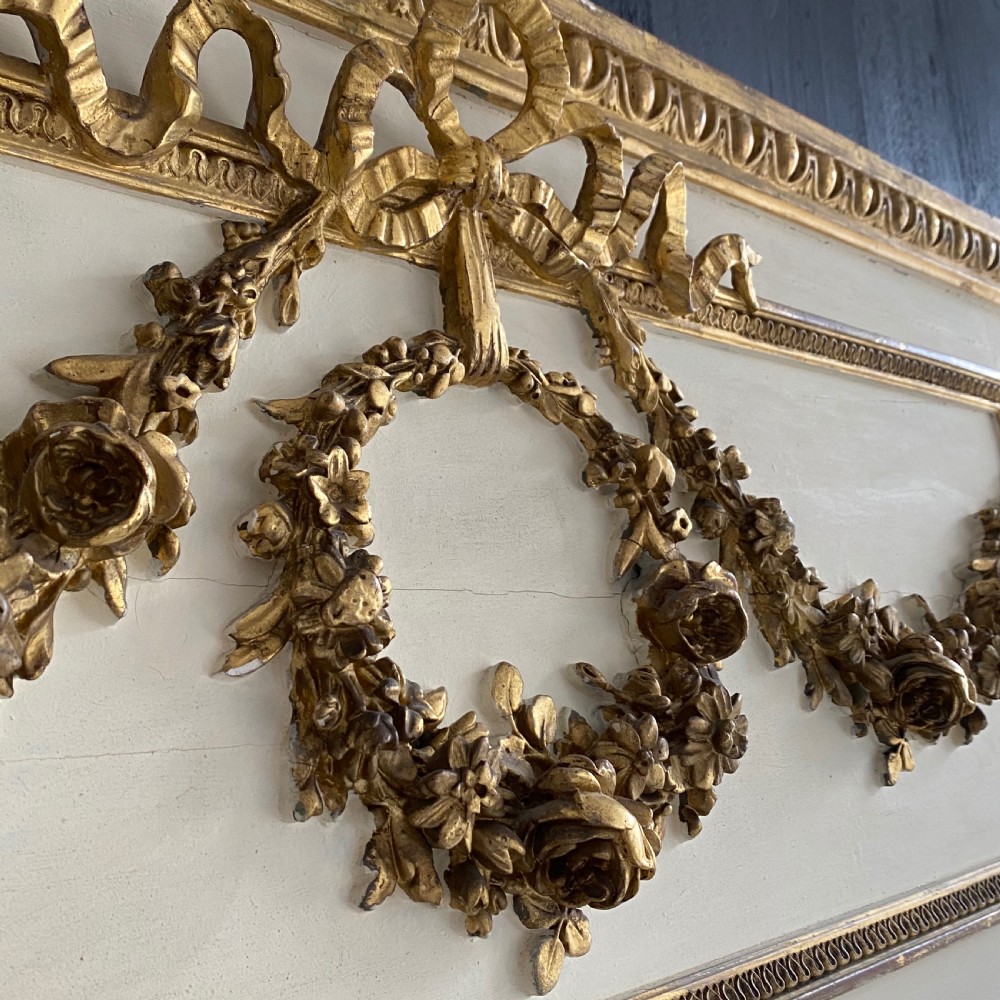 Large Painted & Gilded French Bevelled Mirror Circa 1890 View II
