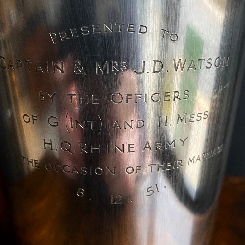 Art Deco Silver Plated Napier 'Tells You How' Cocktail Shaker View IV