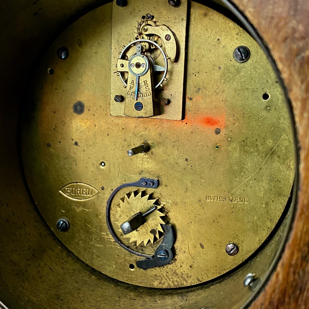 An Edwardian Inlaid Mahogany Balloon-Shape Mantel Clock by Asprey London View V