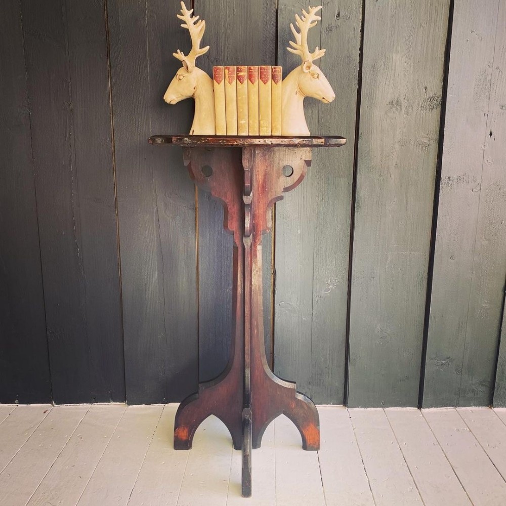 A Stained Gothic Chapel Table Circa 1880