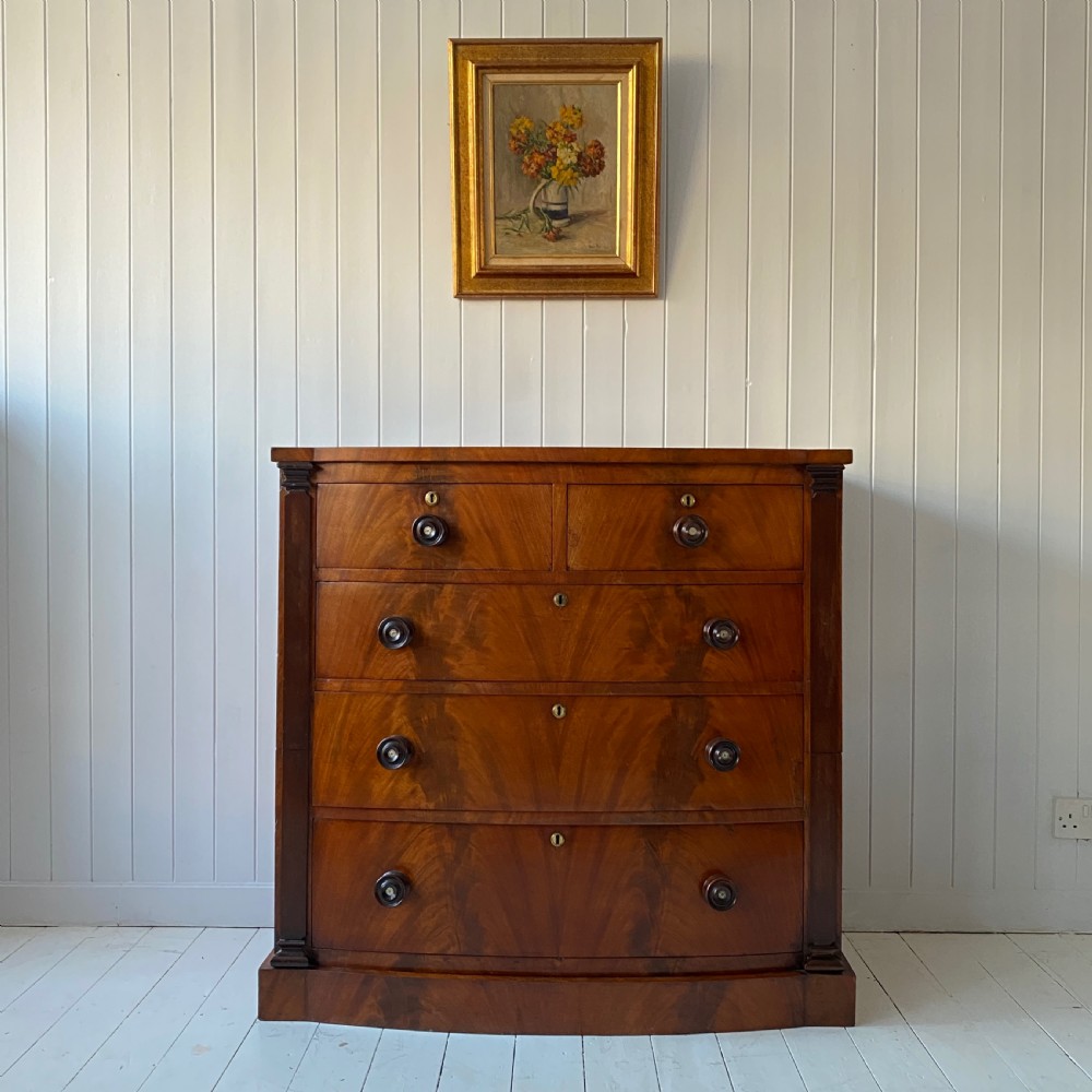 Victorian Mahogany Bow Front Chest of Drawers