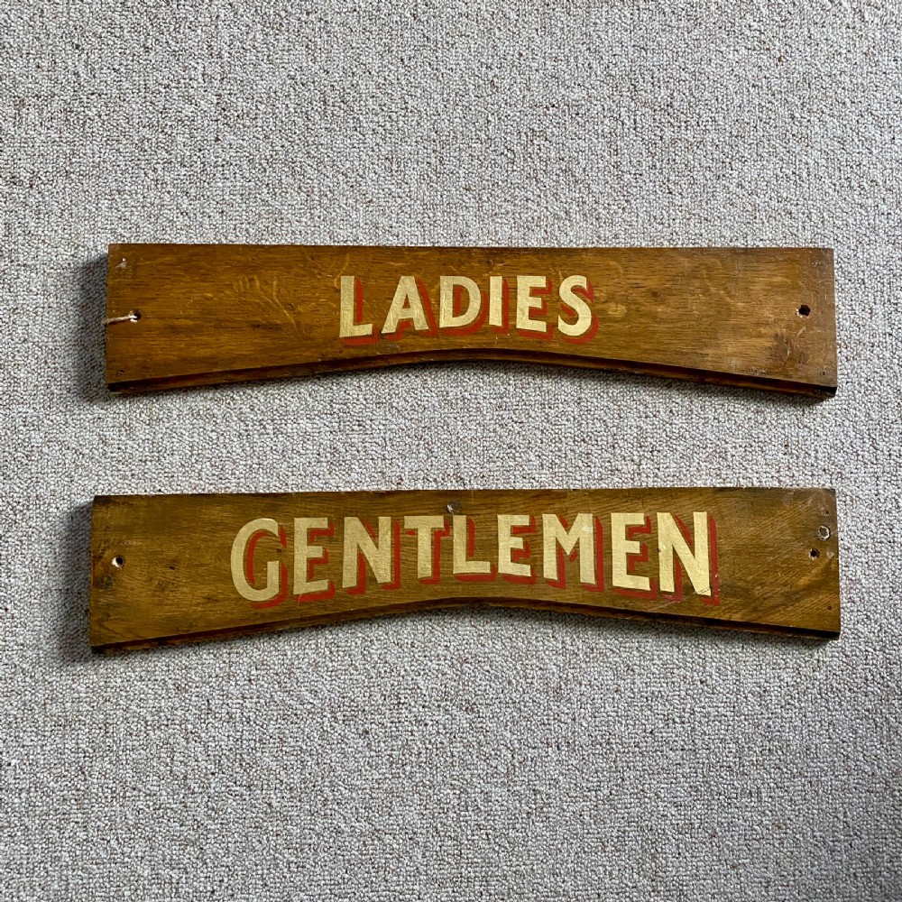 Vintage Ladies and Gentlemen Wooden Signs