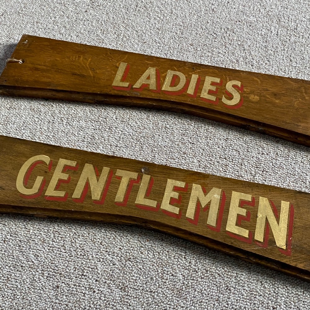 Vintage Ladies and Gentlemen Wooden Signs View II