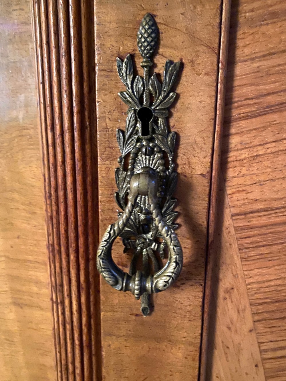 An Edwardian Satinwood Triple Wardrobe Circa 1910 View XII