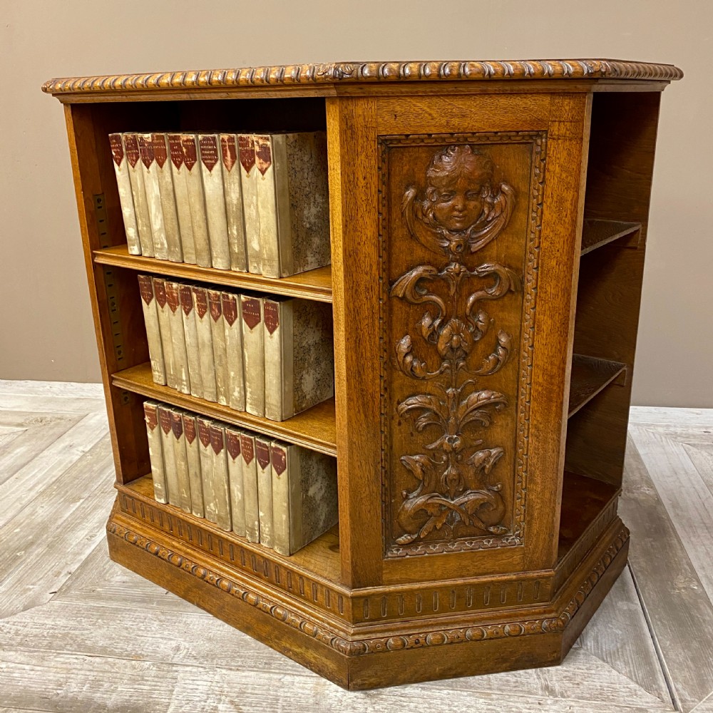 Pair Of Carved Walnut Bookcases View V