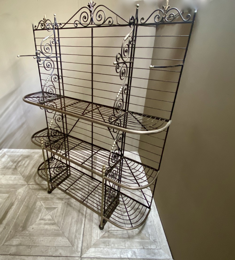 Large French Wrought Iron Boulangerie or Patisserie Display Rack