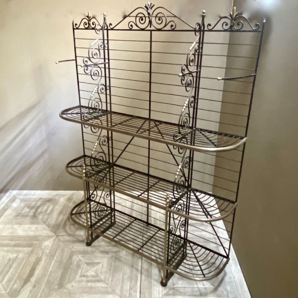Large French Wrought Iron Boulangerie or Patisserie Display Rack View IV