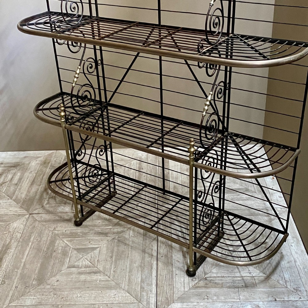 Large French Wrought Iron Boulangerie or Patisserie Display Rack View V