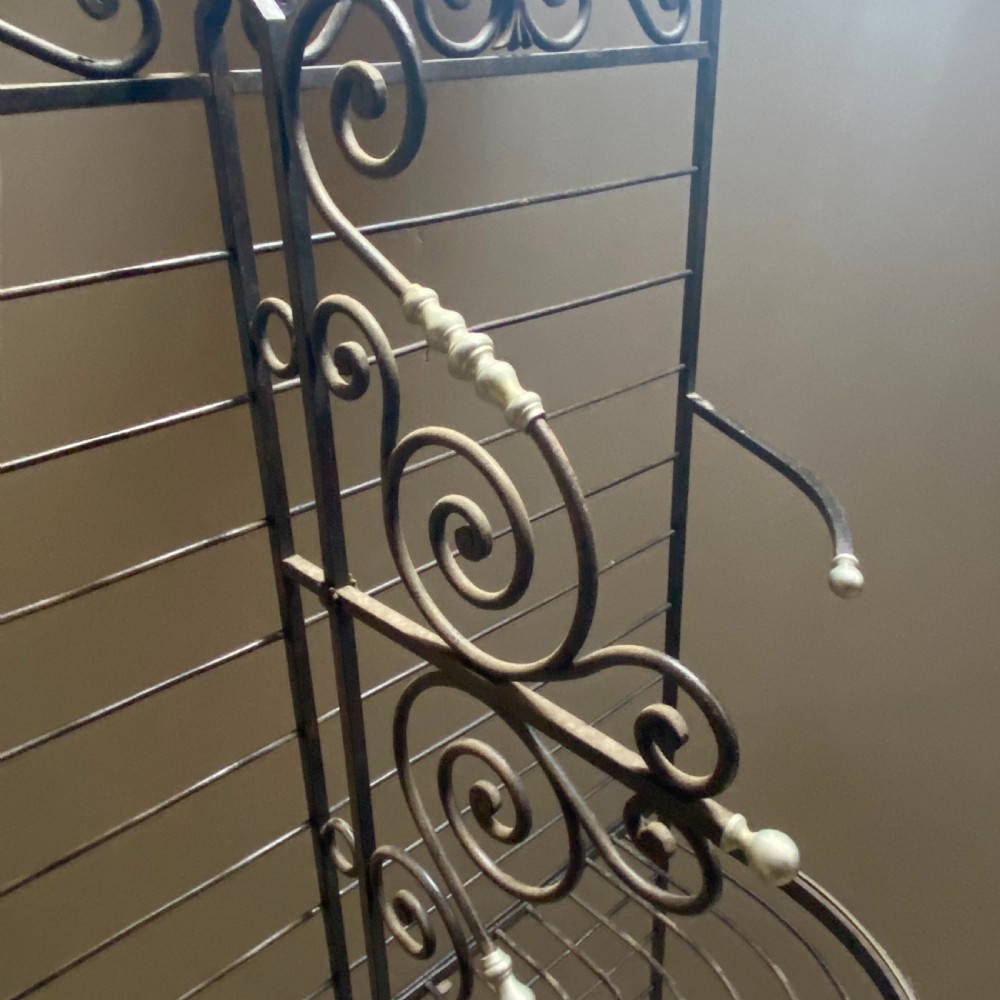 Large French Wrought Iron Boulangerie or Patisserie Display Rack View VIII