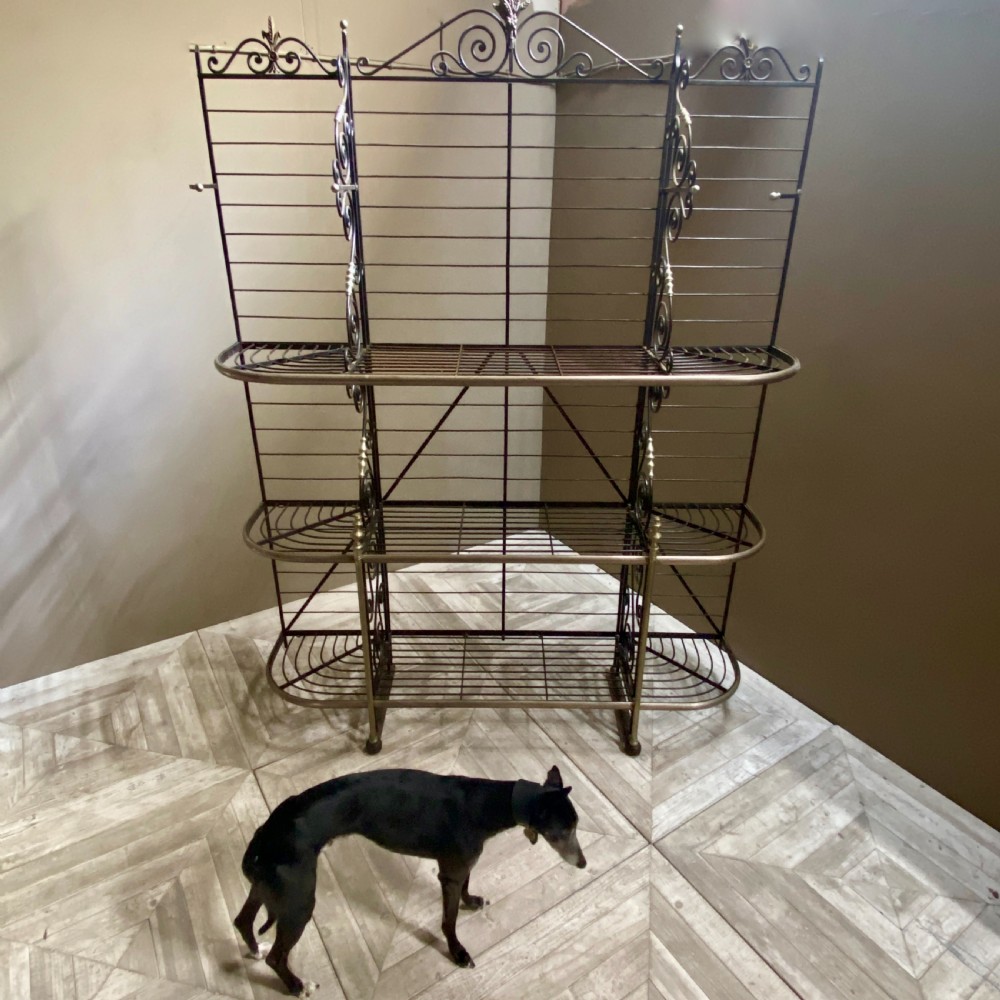 Large French Wrought Iron Boulangerie or Patisserie Display Rack View X
