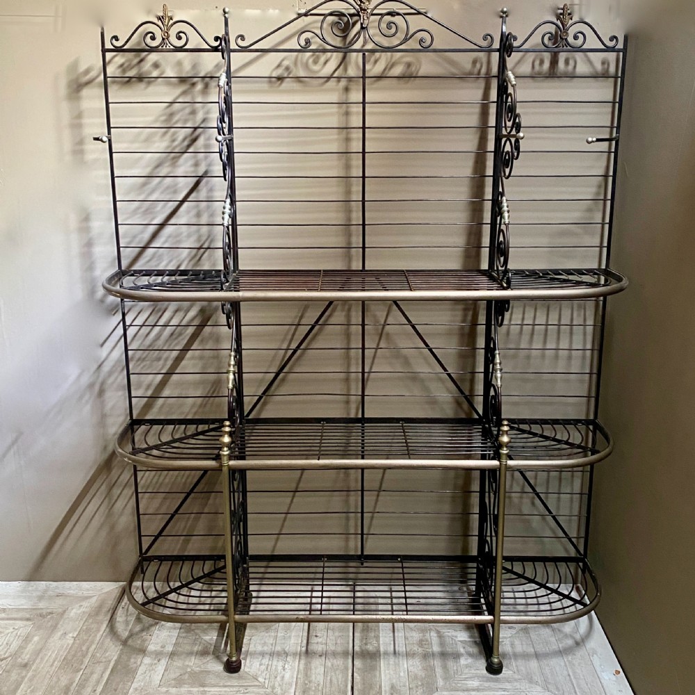 Large French Wrought Iron Boulangerie or Patisserie Display Rack View XIV