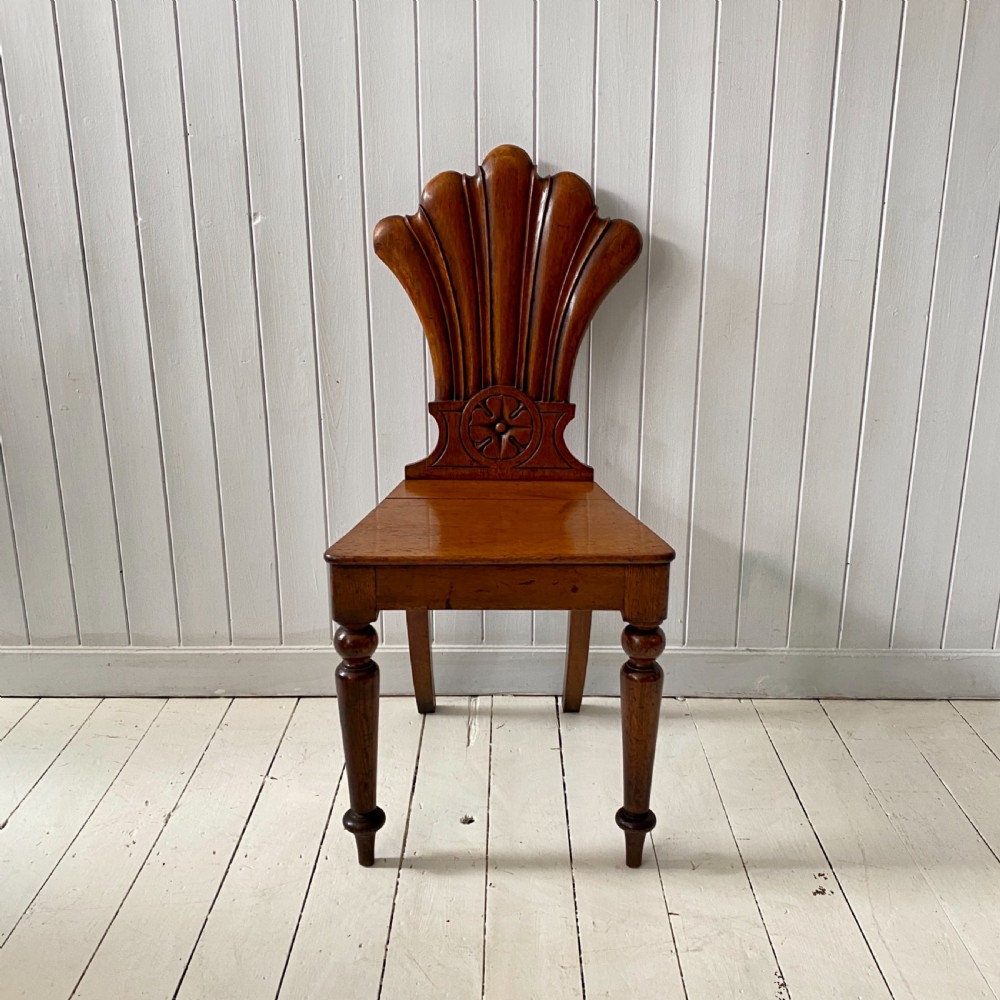 A Victorian Oak Hall Chair View II