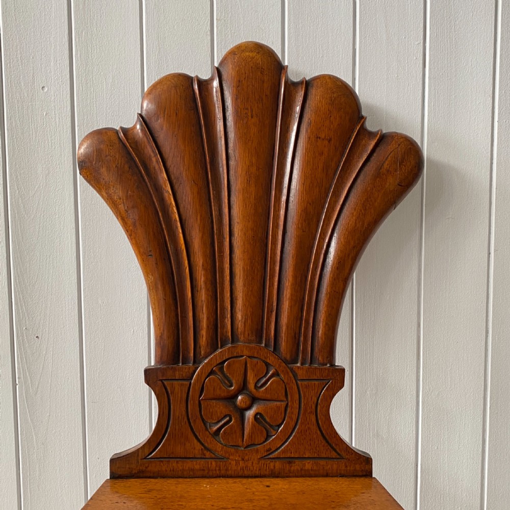 A Victorian Oak Hall Chair View V