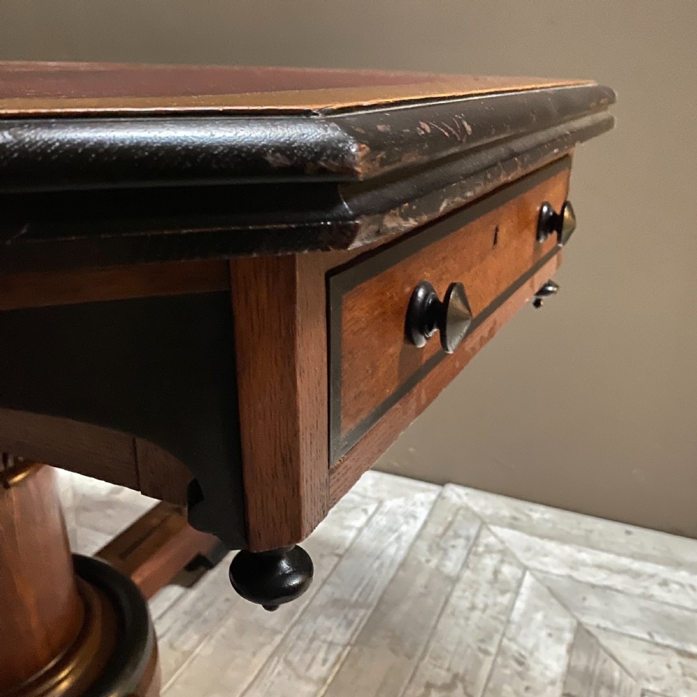 Victorian Aesthetic Movement Oak Octagonal Centre or Library  Table View XI
