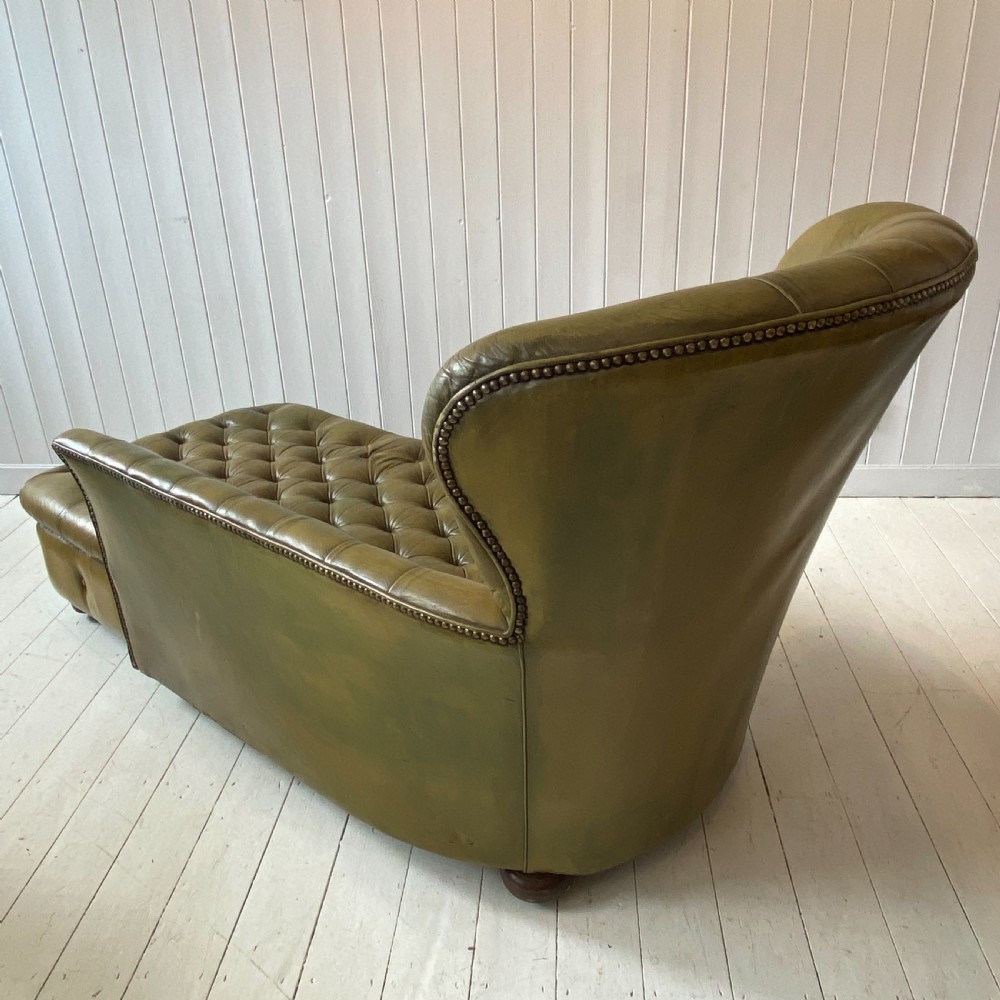 A Leather Button Back Day Bed or Chaise Longue View V