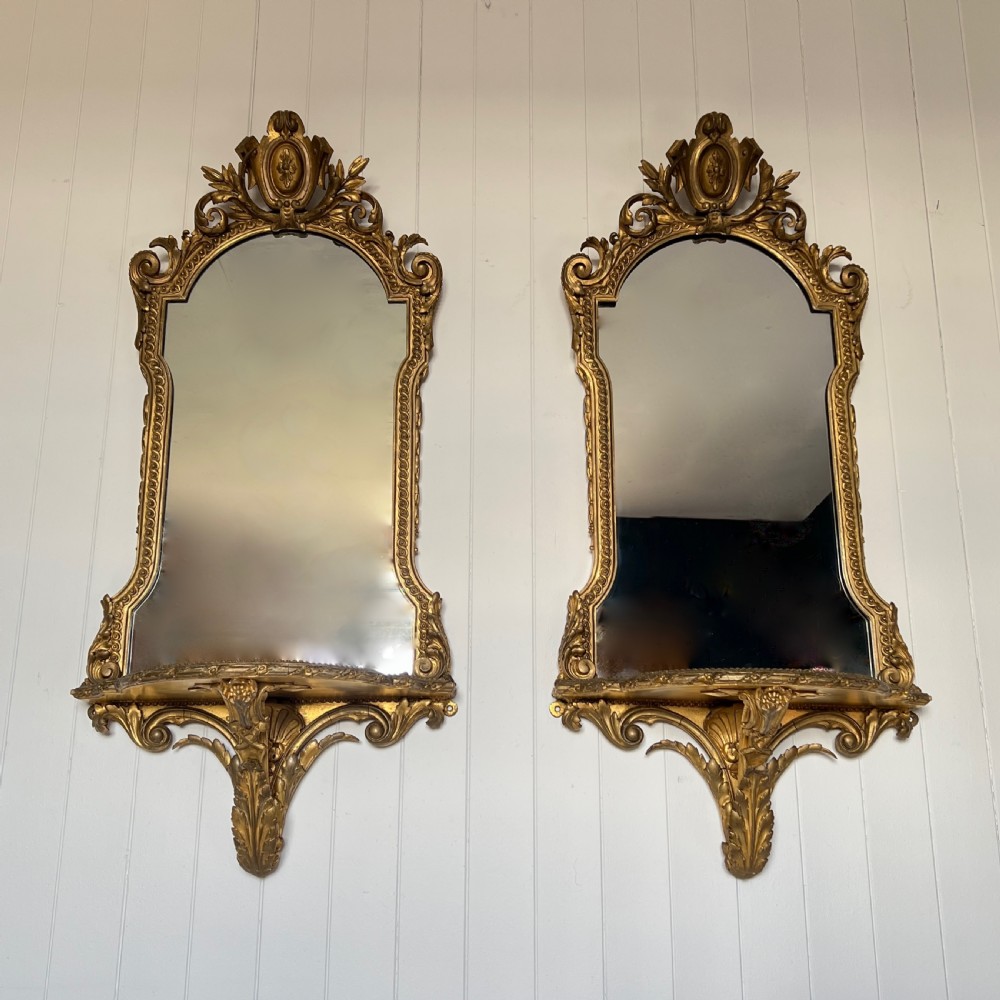 Pair of Gilt Wall Mirrors by Charles Nosotti