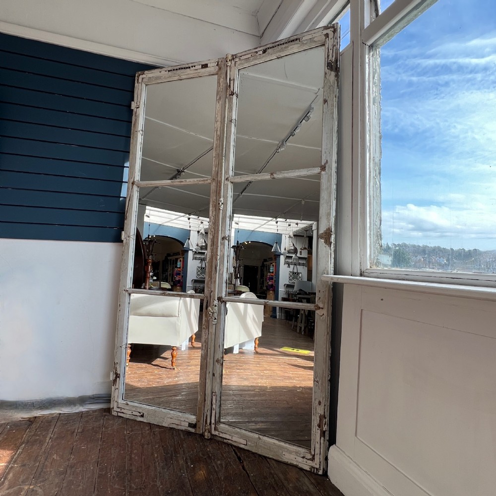 Pair of Large Chateau Window Mirrors View III