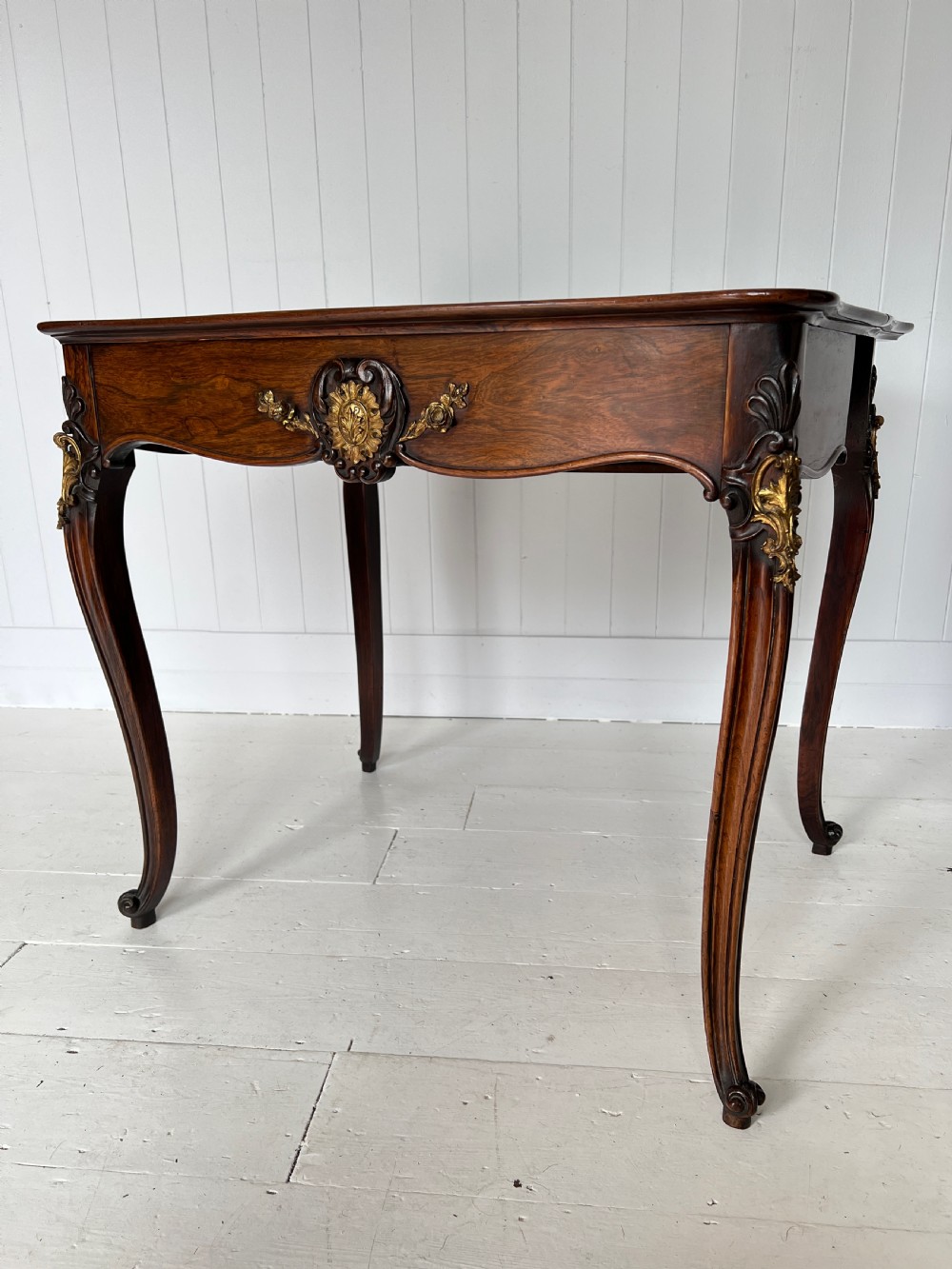 French Rosewood Serpentine Folding Card Table View V