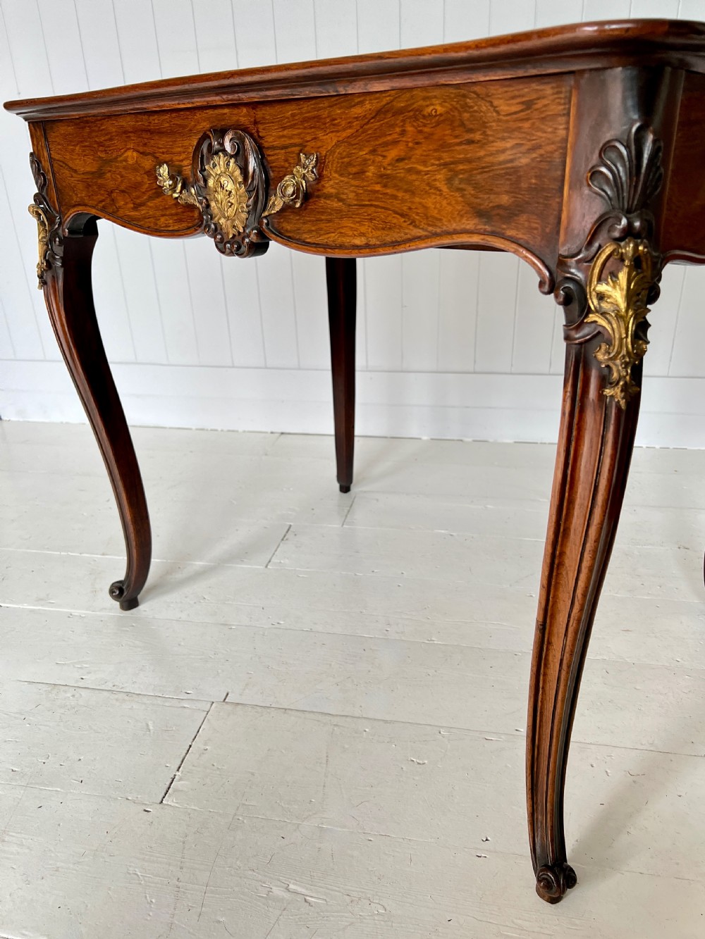 French Rosewood Serpentine Folding Card Table View VIII