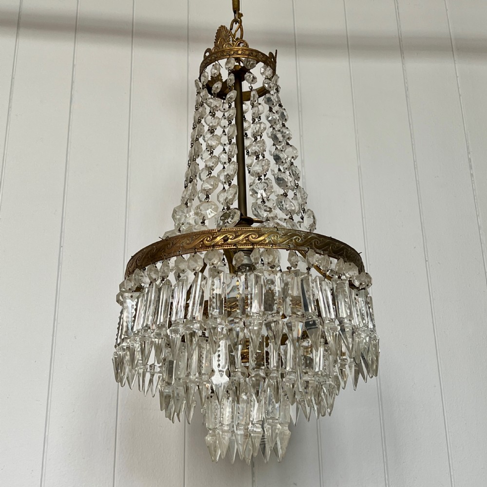 A Tent and Tiered Vintage Chandelier View IV