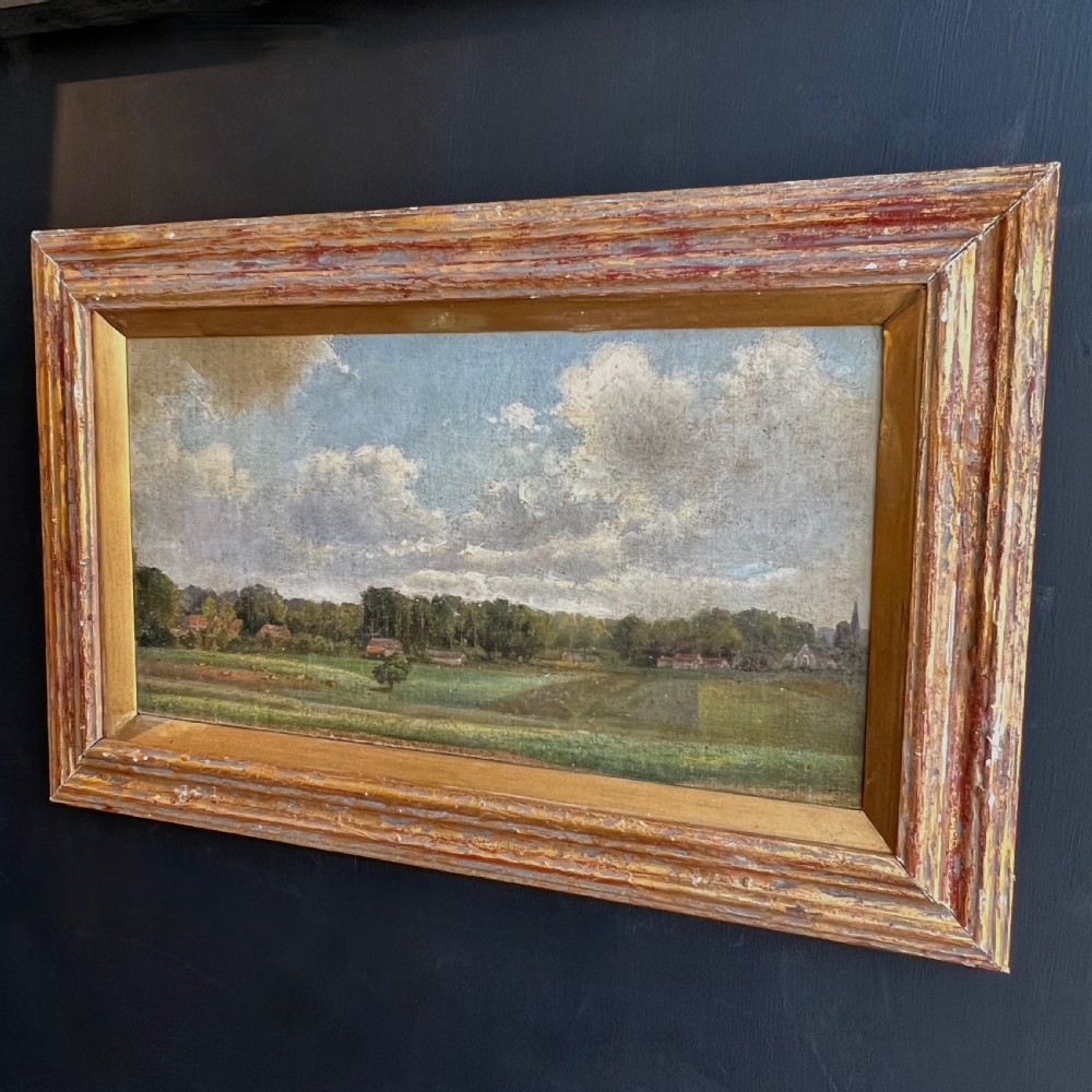 Country Landscape Painting Oil On Panel View II