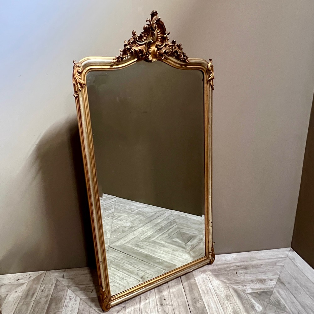 Large Silver Gilt French Mirror View II