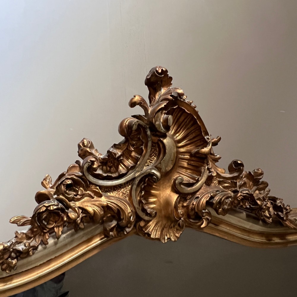 Large Silver Gilt French Mirror View III