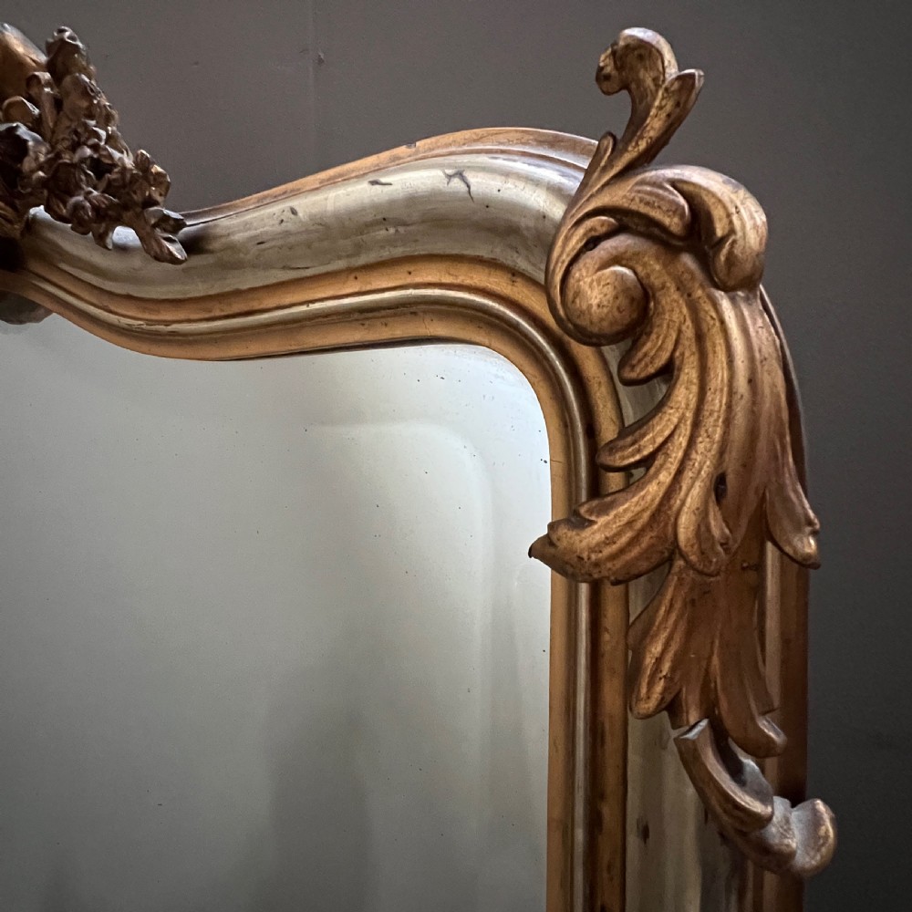 Large Silver Gilt French Mirror View V