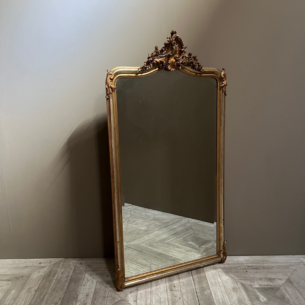 Large Silver Gilt French Mirror View VI