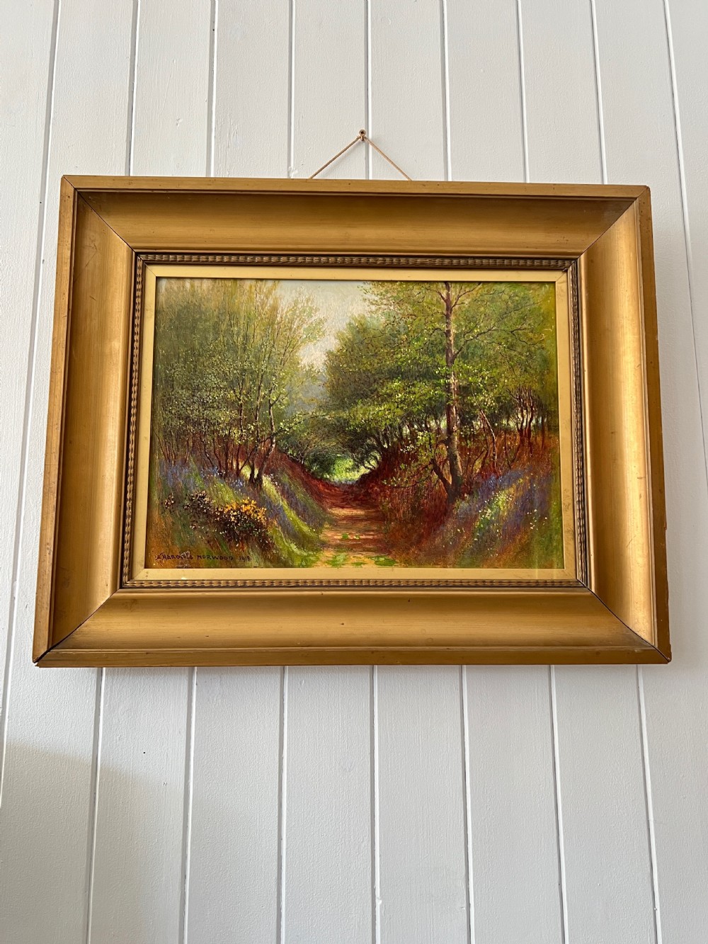 Woodland Path, Near Sevenoaks Kent Oil On Board