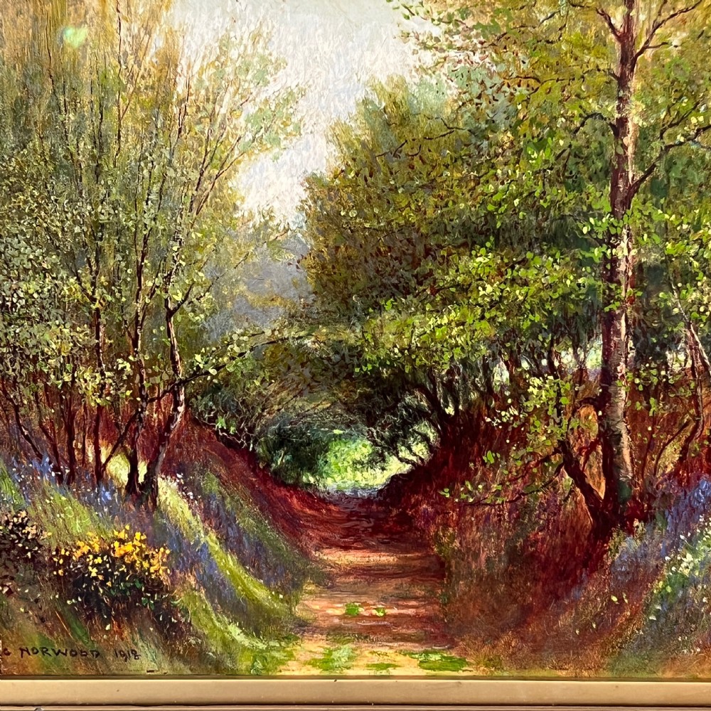 Woodland Path, Near Sevenoaks Kent Oil On Board View III