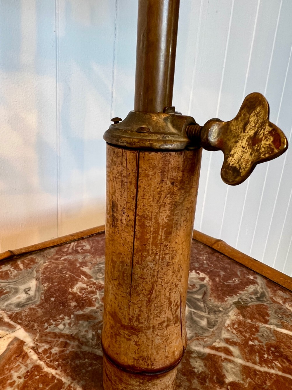 Antique Bamboo & Marble Vanity or Shaving Stand View III